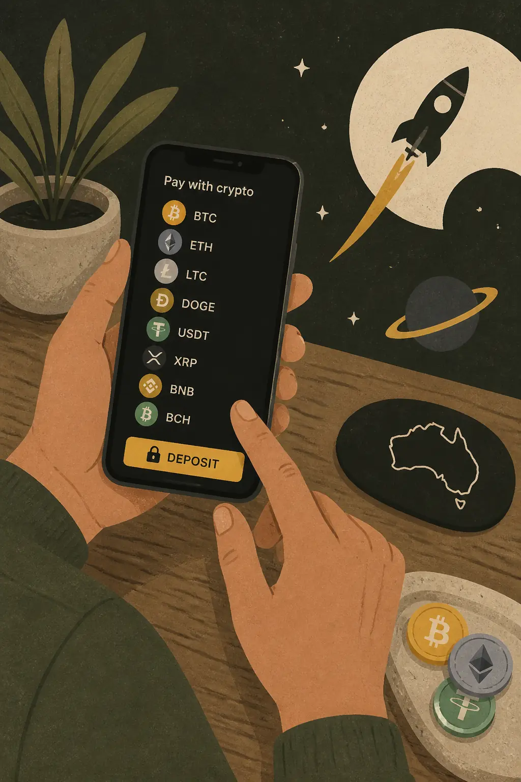 Just Casino Crypto Payments visual guide for Just Casino